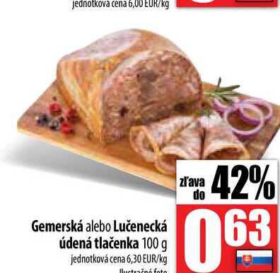 Slanina Gazdovská údená cena za 100 g v akcii Zlacnene sk