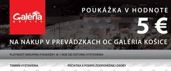 Darčekové poukážky v Galéria KE