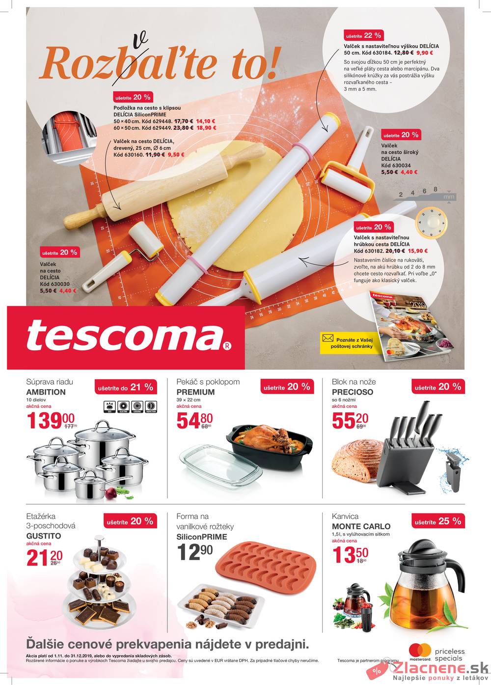 Leták Tescoma - Tescoma od 1.11. do 31.12.2019 - strana 1 Leták Tescoma - Tescoma od 1.11. do 31.12.2019 - strana 1