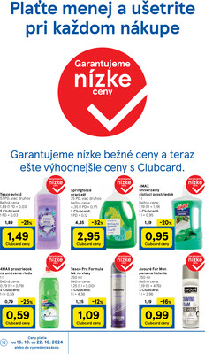 Tesco supermarkety od 16.10. do 22.10.2024