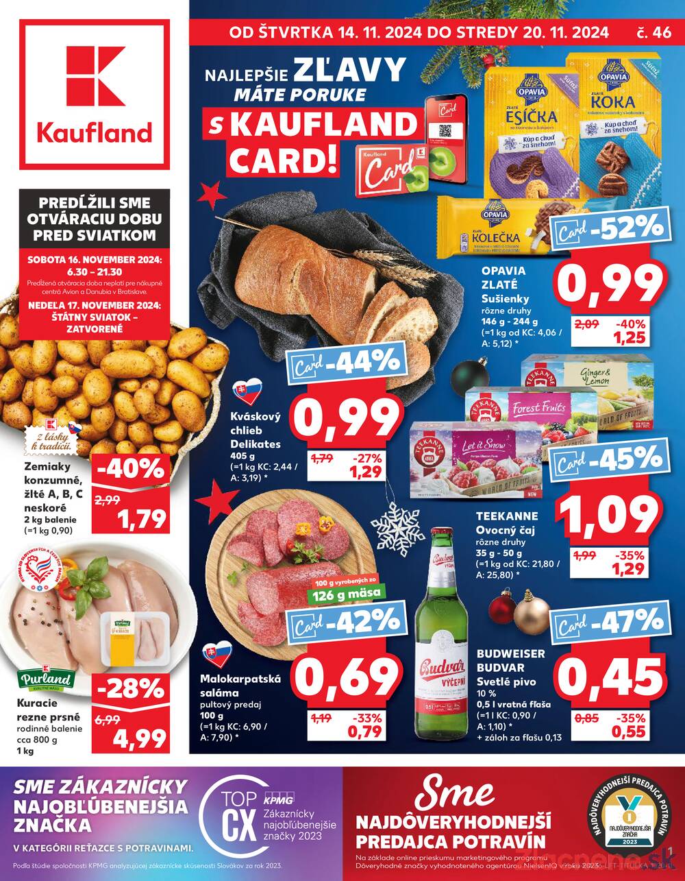 Leták Kaufland - Kaufland 14.11. - 20.11. - Kaufland Vranov nad Topľou - strana 1