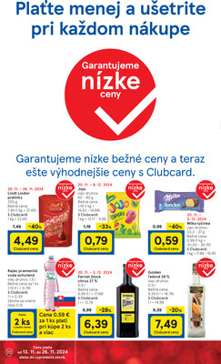 Tesco supermarkety od 20.11. do 26.11.2024