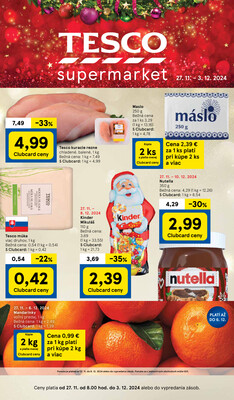 Leták Tesco supermarkety od 27.11. do 3.12.2024