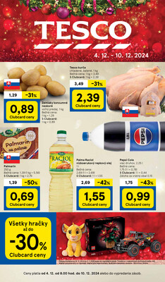 Leták Tesco malé hypermarkety od 4.12. do 10.12.2024