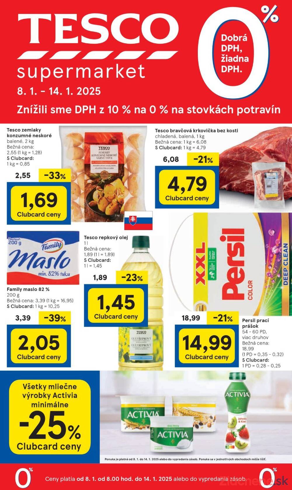 Leták Tesco - Tesco supermarkety od 8.1. do 14.1.2025 - strana 1