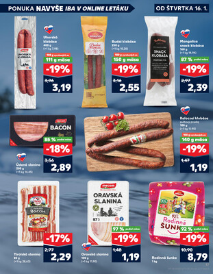 Kaufland 16.1. - 22.1. - Kaufland Tvrdošín