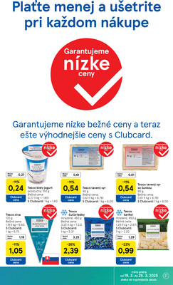 Tesco supermarkety od 19.3. do 25.3.2025