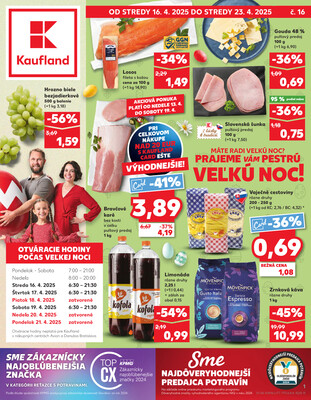 Leták Kaufland 16.4. - 23.4. - Kaufland Rimavská Sobota