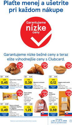 Tesco supermarkety od 30.4. do 6.5.2025