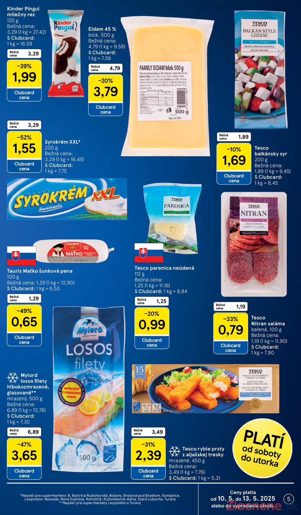 Leták Tesco - Tesco supermarkety od 7.5. do 13.5.2025 - strana 5 Leták Tesco - Tesco supermarkety od 7.5. do 13.5.2025 - strana 5