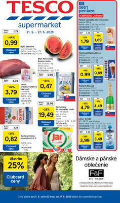 Tesco supermarkety od 21.5. do 27.5.2025