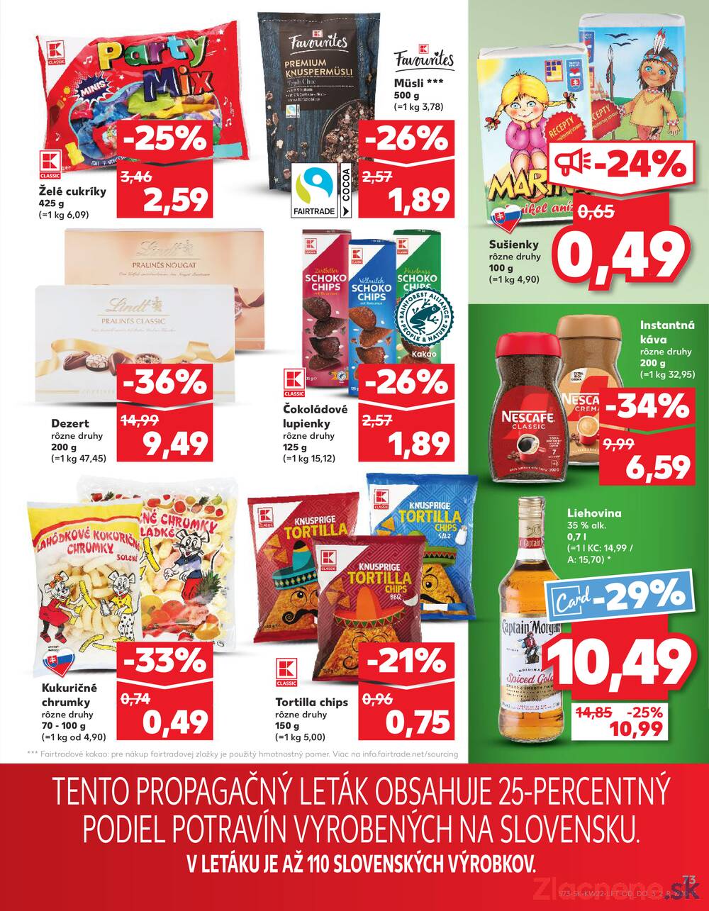 Leták Kaufland - Kaufland 29.5. - 4.6. - Kaufland Michalovce (Humenská cesta) - strana 73