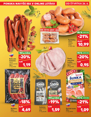 Kaufland 26.6. - 2.7. - Kaufland Trebišov