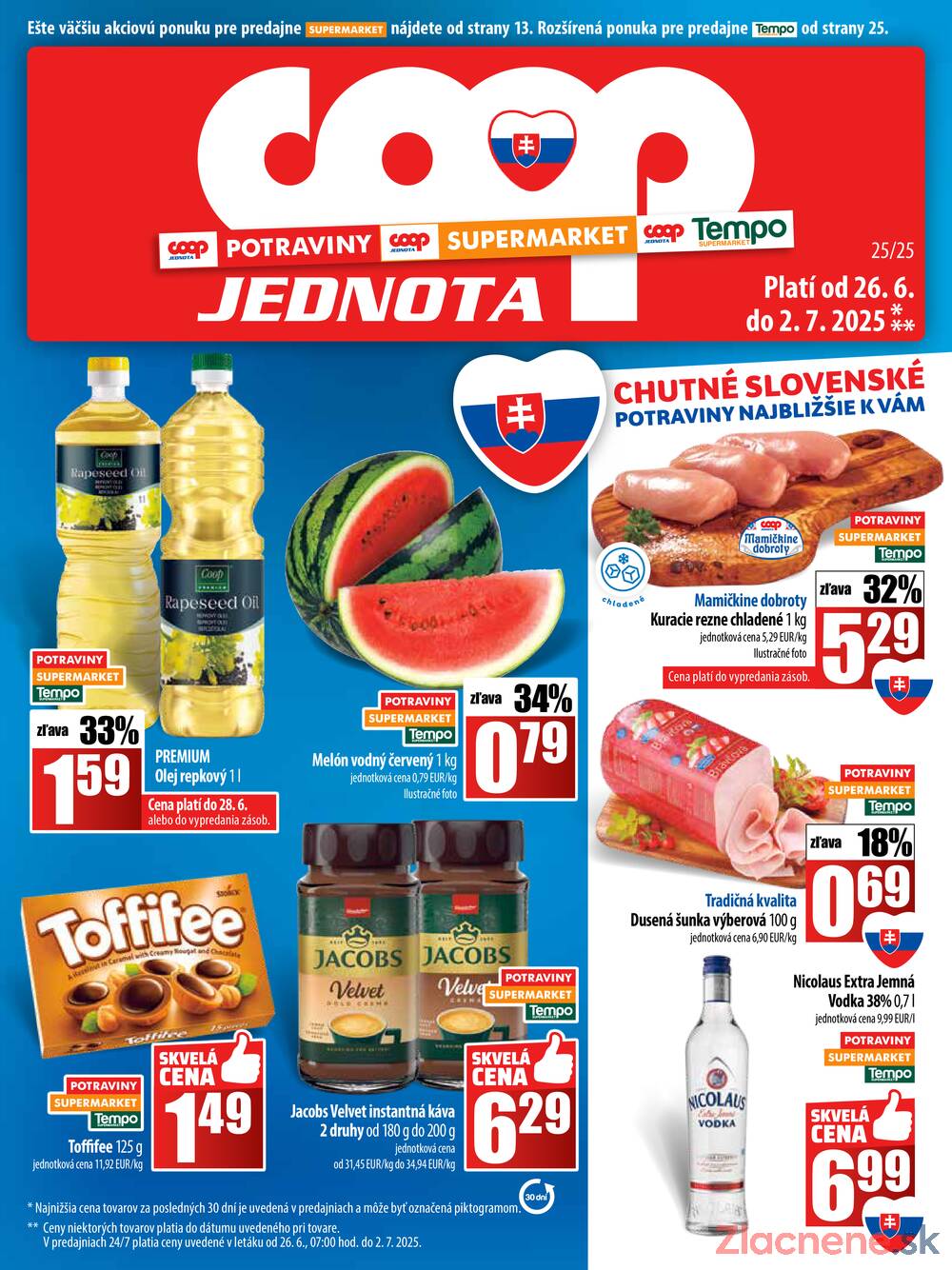 Leták COOP Jednota Slovensko - COOP do 2.7. - strana 1