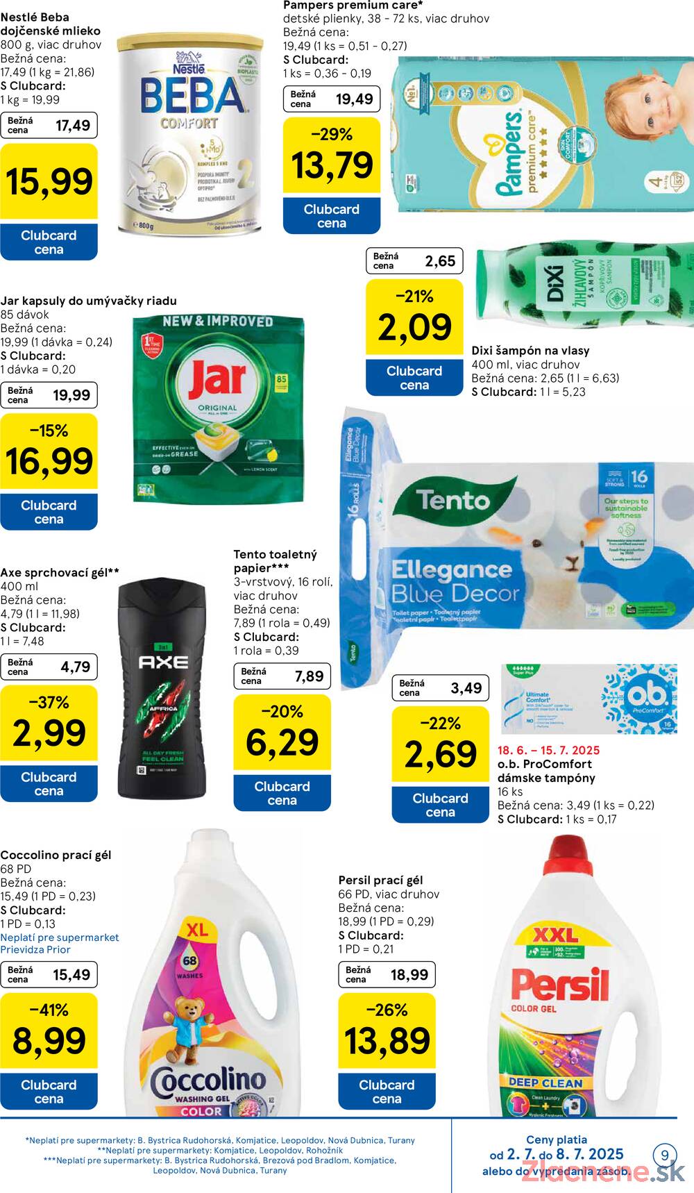 Leták Tesco - Tesco supermarkety od 2.7. do 8.7.2025 - strana 9