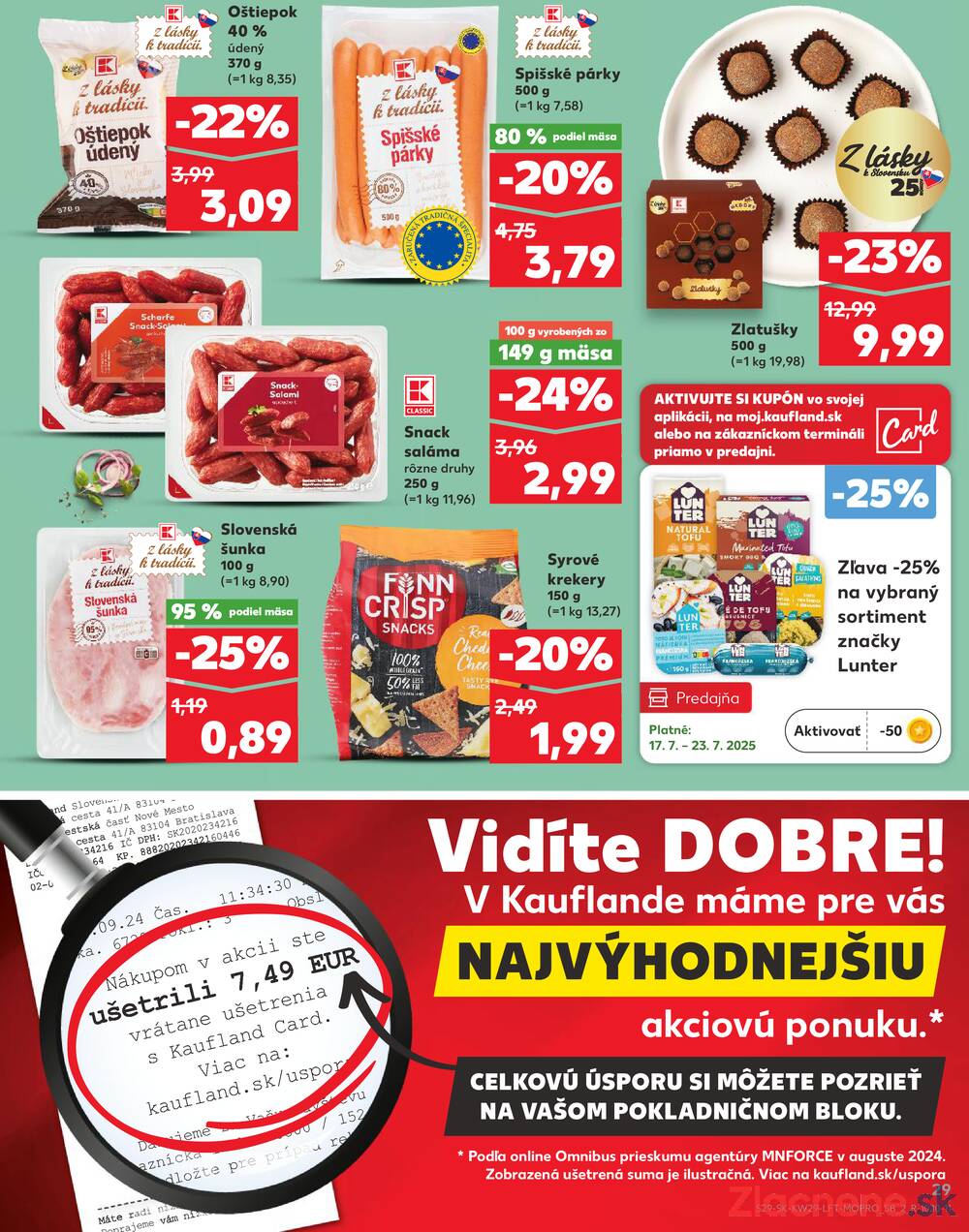 Leták Kaufland - Kaufland 17.7. - 23.7. - Kaufland Bratislava - Avion (Ivanská cesta) - strana 29