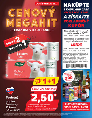 Kaufland 31.7. - 6.8. - Kaufland Púchov