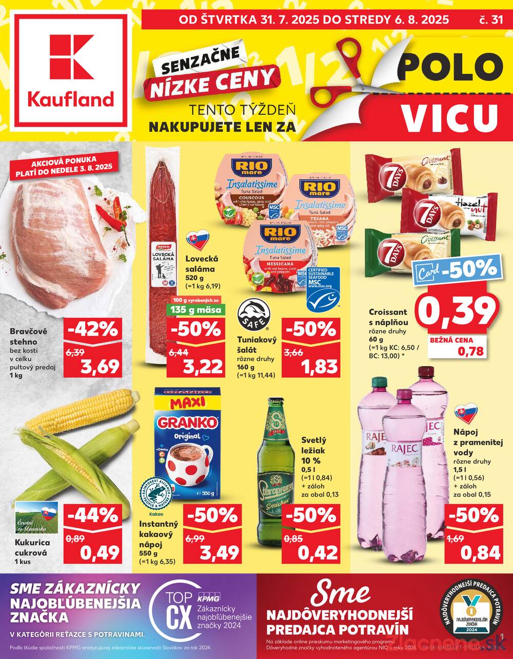 Leták Kaufland - Kaufland 31.7. - 6.8. - Kaufland Veľký Meder - strana 1