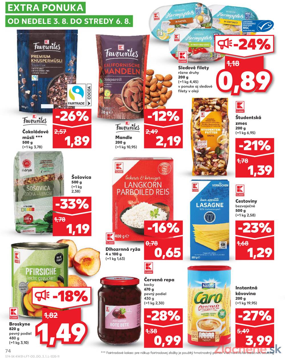 Leták Kaufland - Kaufland 31.7. - 6.8. - Bratislava-Patrónka - strana 74