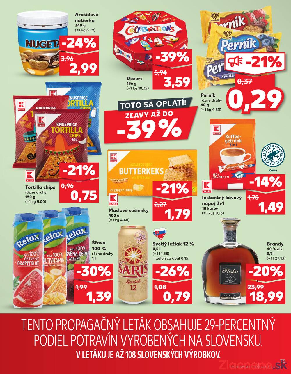 Leták Kaufland - Kaufland 31.7. - 6.8. - Kaufland Prešov - Sekčov  - strana 75