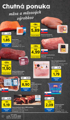Tesco supermarkety od 30.7. do 5.8.2025