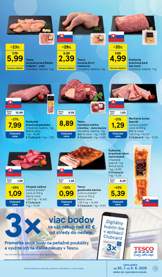 Tesco malé hypermarkety od 30.7. do 5.8.2025