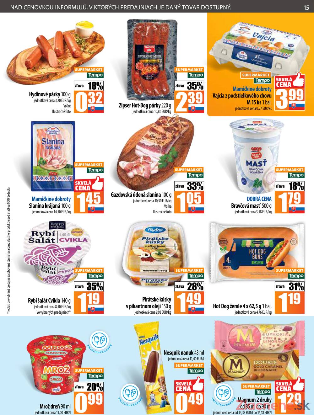 Leták COOP Jednota Slovensko - COOP do 6.8. - strana 15