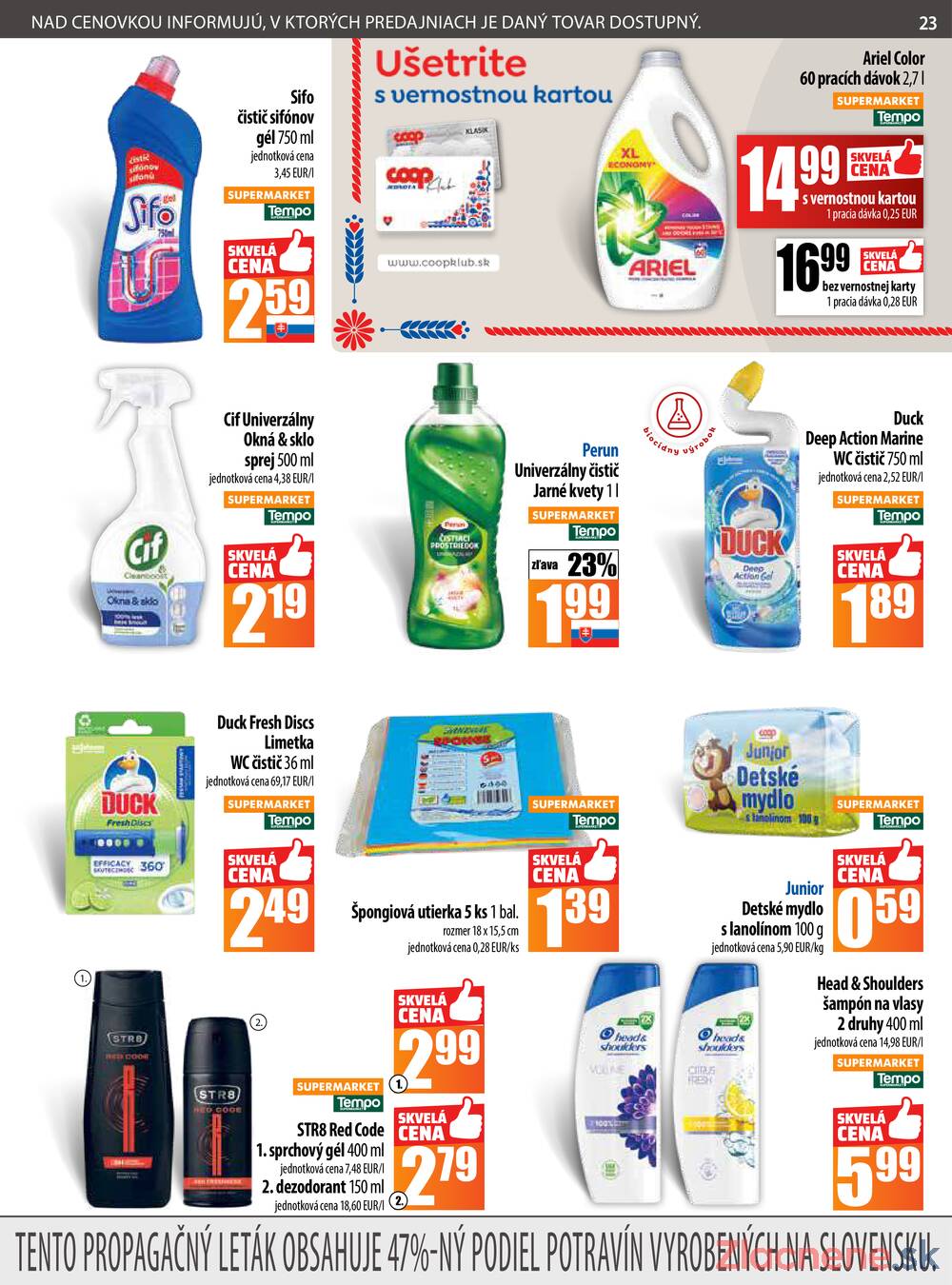Leták COOP Jednota Slovensko - COOP do 6.8. - strana 23