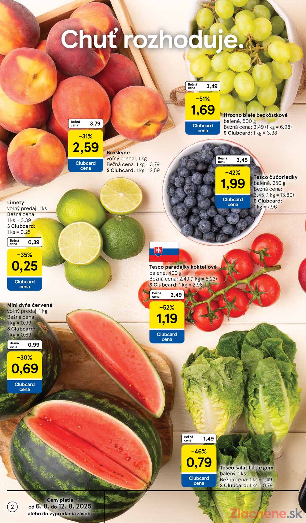 Leták Tesco - Tesco supermarkety od 6.8. do 12.8.2025 - strana 2 Leták Tesco - Tesco supermarkety od 6.8. do 12.8.2025 - strana 2