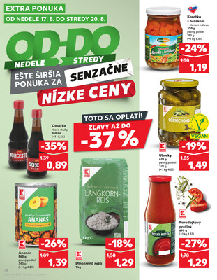Kaufland 14.8. - 20.8. - Kaufland Stará Ľubovňa