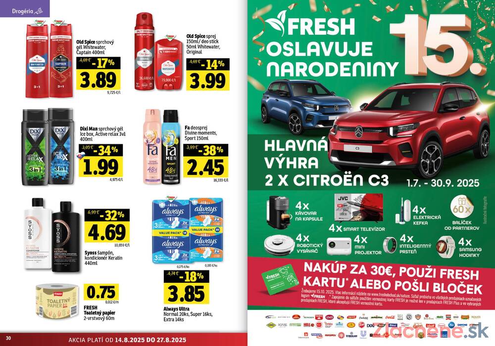 Leták Fresh - Fresh do 27.8. - strana 16