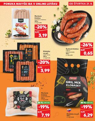 Kaufland 21.8. - 27.8. - Kaufland Tvrdošín
