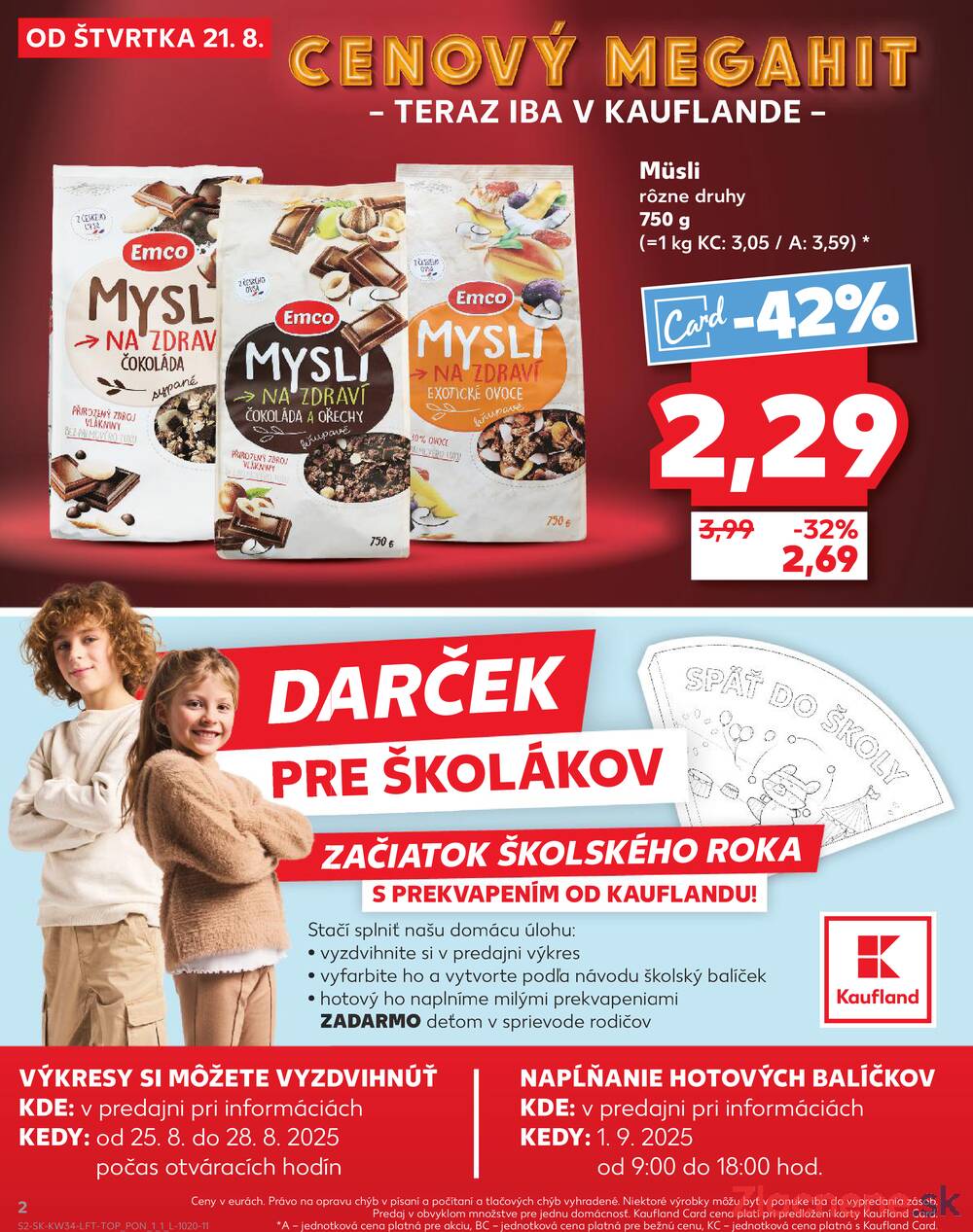 Leták Kaufland - Kaufland 21.8. - 27.8. - Kaufland Humenné - strana 2