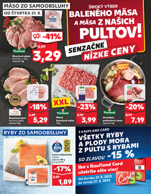 Kaufland 21.8. - 27.8. - Kaufland Vranov nad Topľou