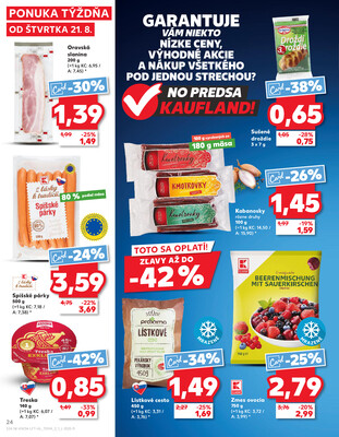 Kaufland 21.8. - 27.8. - Kaufland Kežmarok
