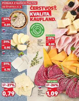 Kaufland 21.8. - 27.8. - Kaufland Svidník