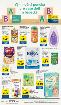 Tesco supermarkety od 20.8. do 26.8.2025