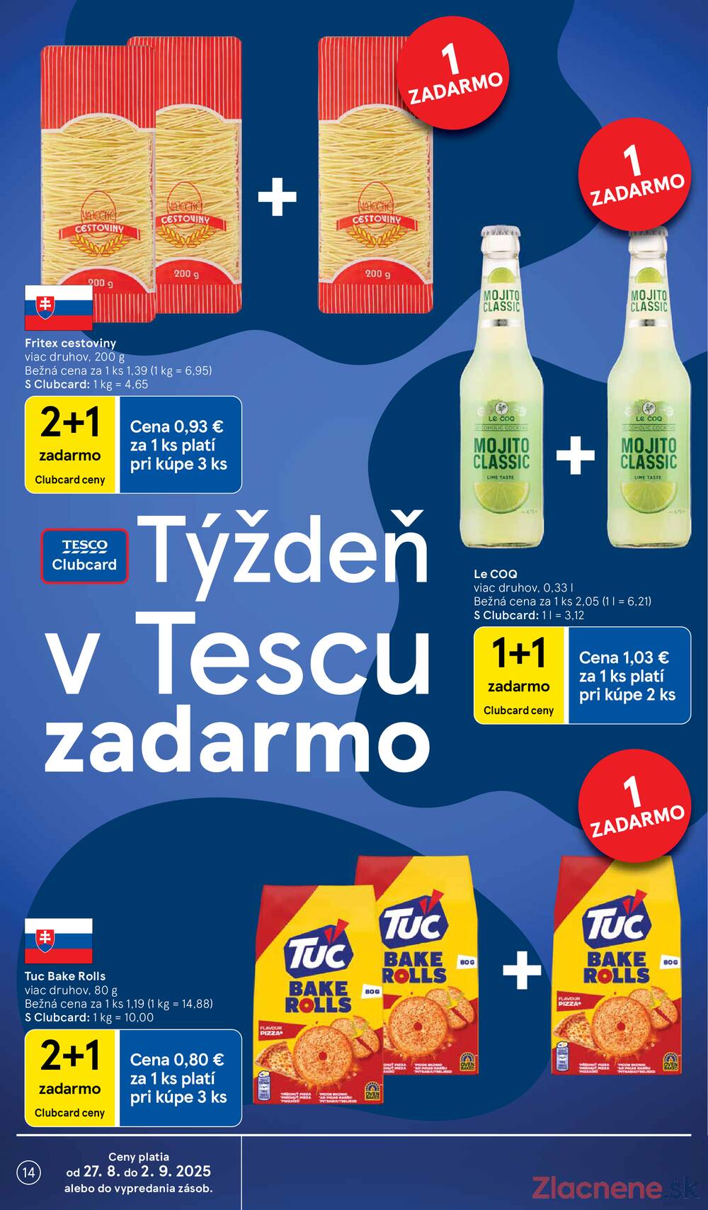 Leták Tesco - Tesco malé hypermarkety od 27.8. do 2.9.2025 - strana 14 Leták Tesco - Tesco malé hypermarkety od 27.8. do 2.9.2025 - strana 14