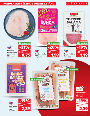 Kaufland 4.9. - 10.9. - Kaufland Poprad - Jiřího Wolkera