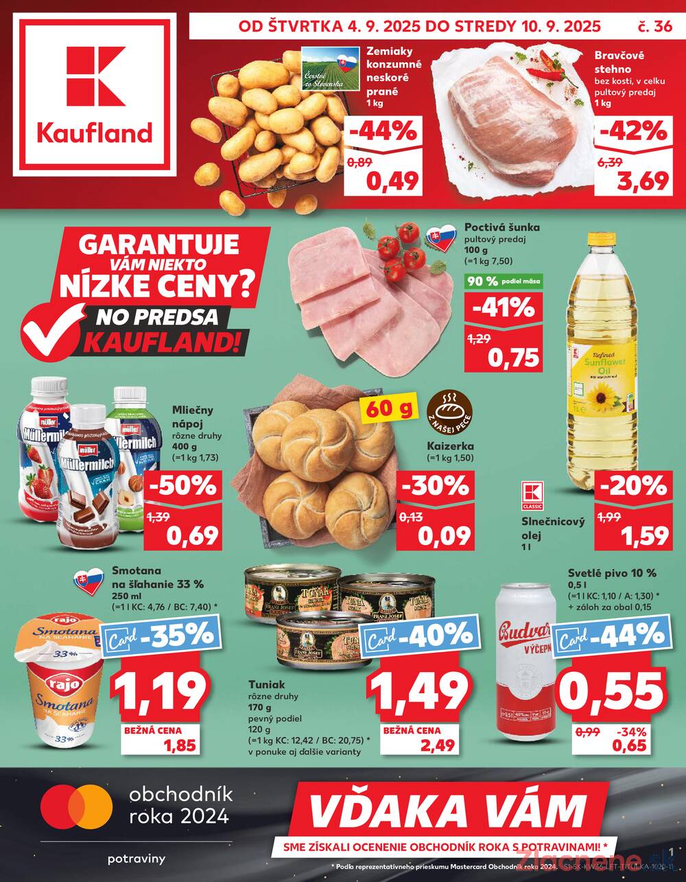 Leták Kaufland - Kaufland 4.9. - 10.9. - Kaufland Dunajská Streda - strana 1