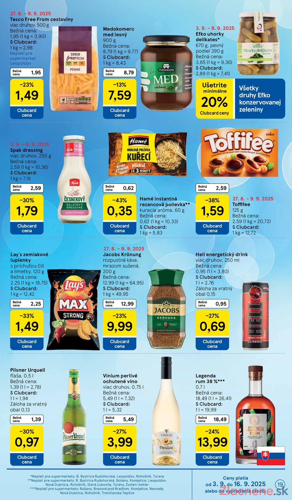 Leták Tesco - Tesco supermarkety od 3.9. do 9.9.2025 - strana 19 Leták Tesco - Tesco supermarkety od 3.9. do 9.9.2025 - strana 19