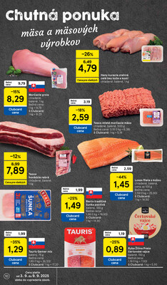Tesco supermarkety od 3.9. do 9.9.2025
