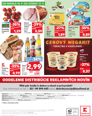Kaufland 11.9. - 17.9. - Kaufland Martin