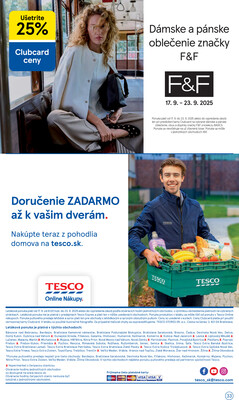 Tesco malé hypermarkety od 17.9. do 23.9.2025