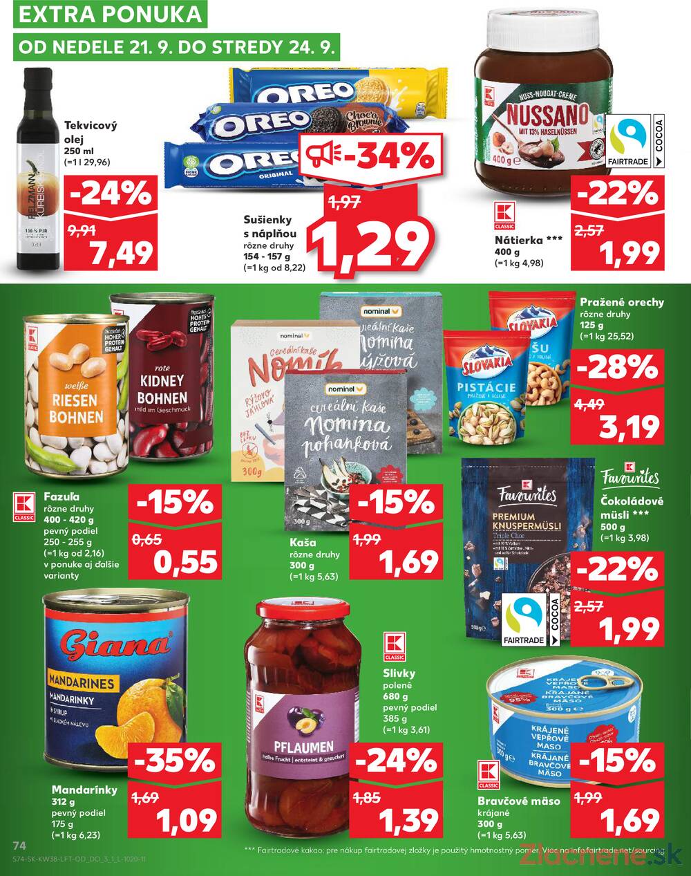 Leták Kaufland - Kaufland 18.9. - 24.9. - Kaufland Bratislava Danubia – Panónska cesta - strana 74