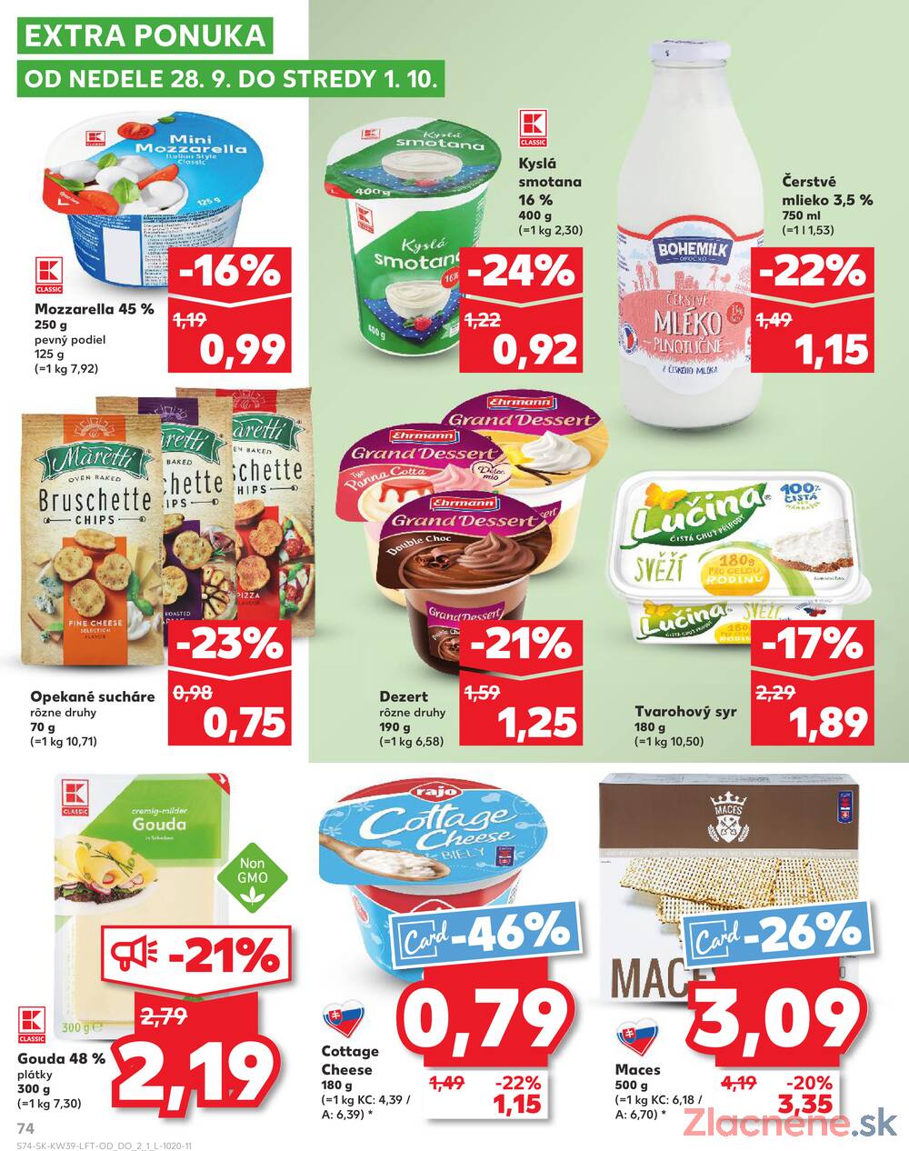 Leták Kaufland - Kaufland 25.9. - 1.10. - Kaufland (A. H. Škultétyho, Veľký Krtíš) - strana 74