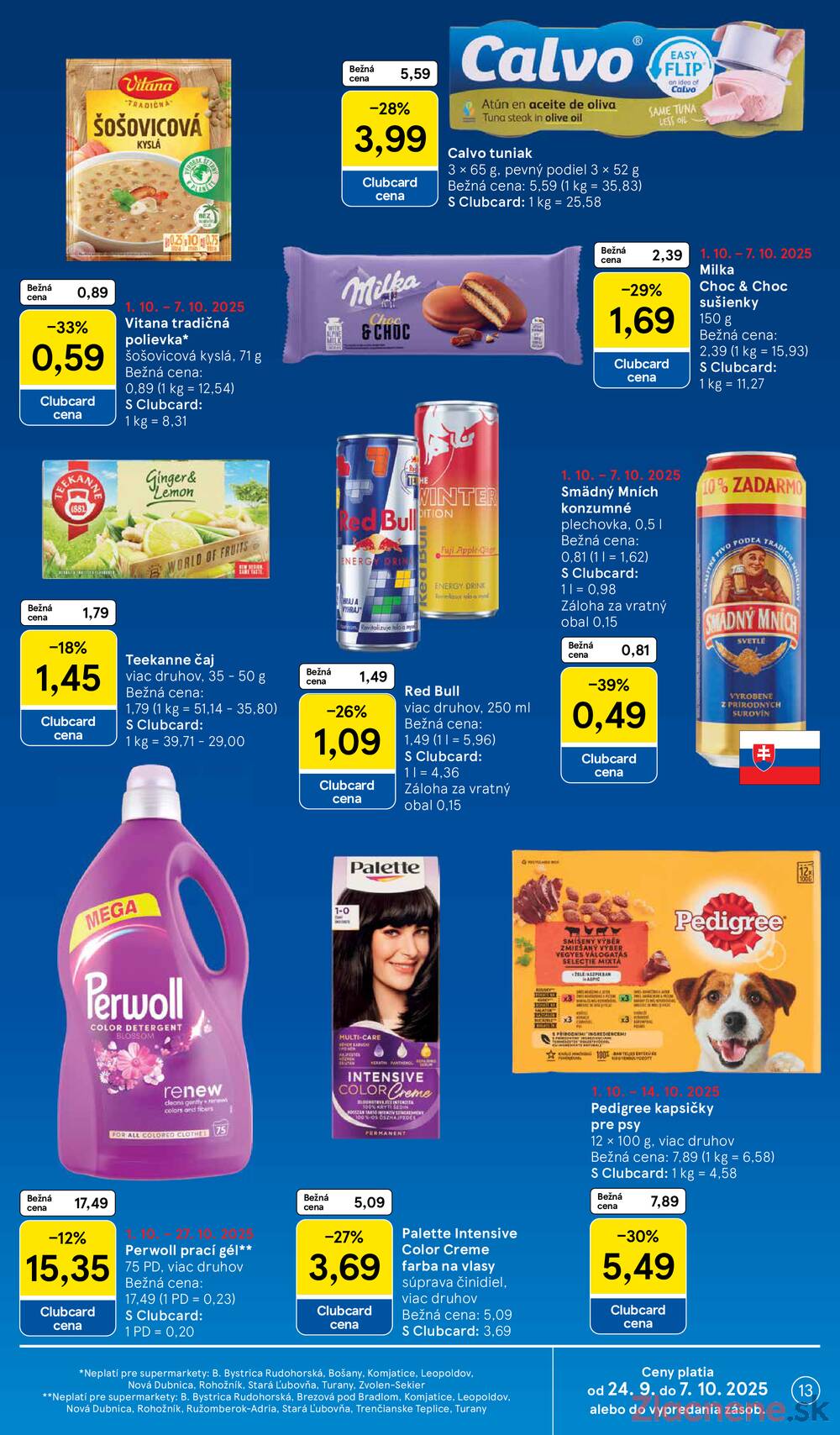Leták Tesco - Tesco supermarkety od 1.10. do 7.10.2025 - strana 13 Leták Tesco - Tesco supermarkety od 1.10. do 7.10.2025 - strana 13