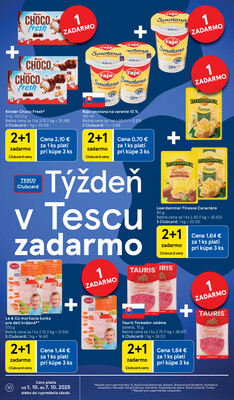 Tesco supermarkety od 1.10. do 7.10.2025