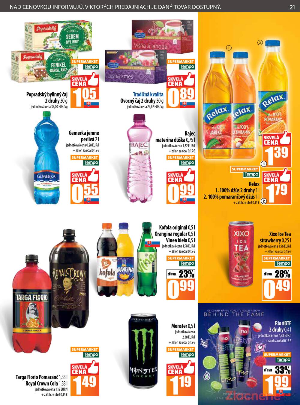Leták COOP Jednota Slovensko - COOP do 1.10. - strana 21