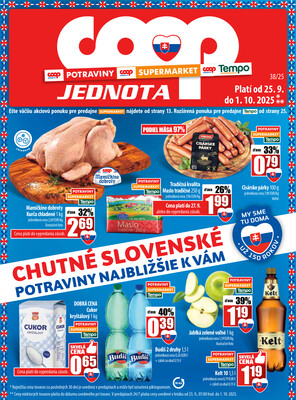 leták COOP Jednota Slovensko